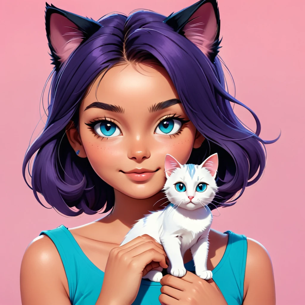 Girl with Cat