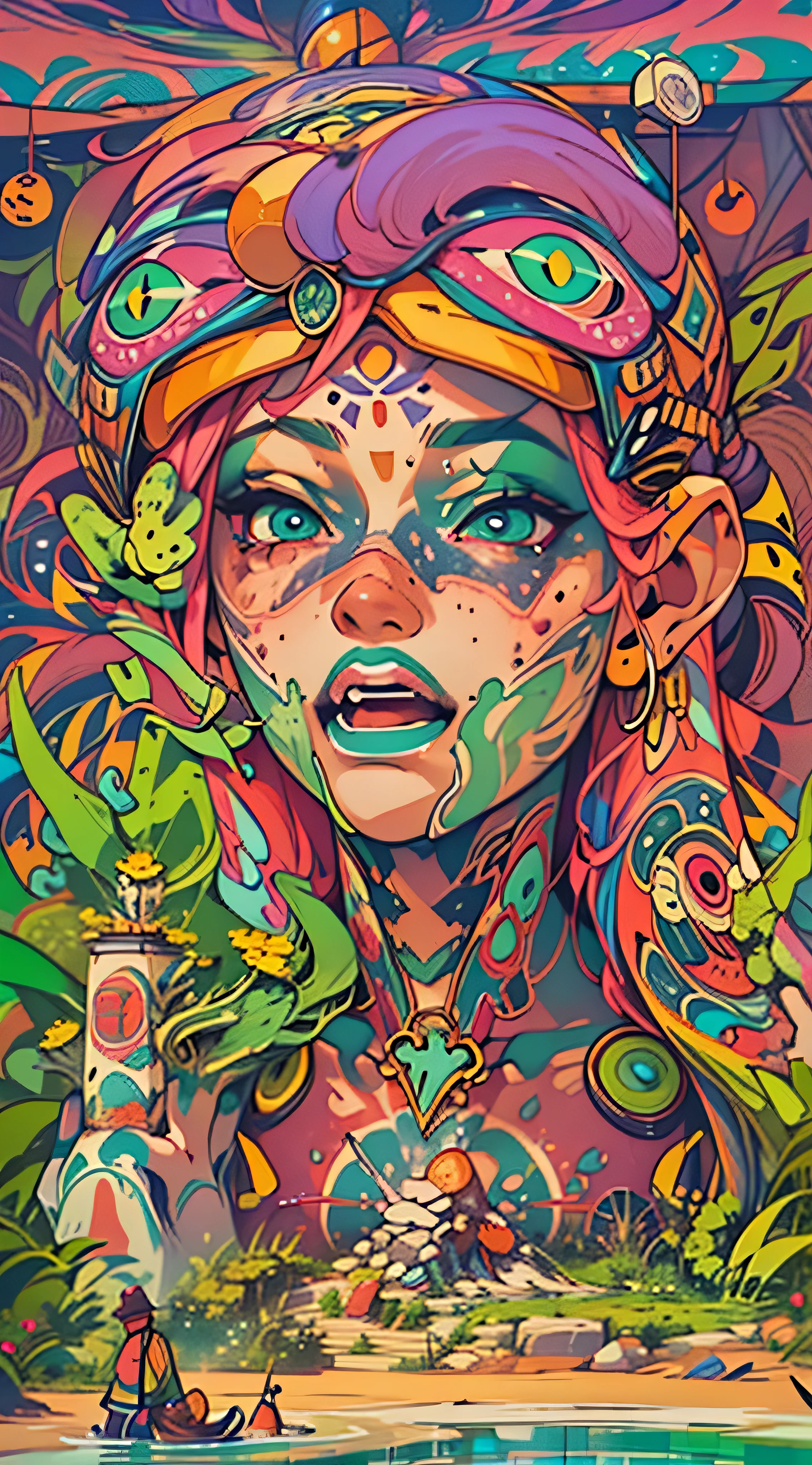 Biopunk psychedelic sex, erotic surrealism, nsfw, lsd trip, trippy sex, acid trip, colorful, (multiple women, busty women:1.3),