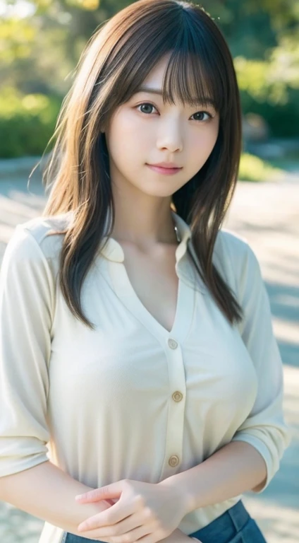 sunset, (Top image quality:1.0), (超A high resolution:1.0), 8k, Raw photography, (masterpiece:0.2), (Face to face with the children_v1:0.5)、(最高quality Detail:1.2)、Realistic、8K Ultra HD、High resolution、(1 girl:1.2)、超become closeな、High quality textures、Intricate details、become close、Very become close CG、High quality shadows、become close 美しく繊細な顔、Beautiful details and a delicate eye、(Symmetrical eyes:1.2),Written boundary depth、Ray Tracing,1 girl, Japanese Girls, (Natural smile:1.4),cute, thin, Portrait of beautiful Japan woman,At the beach, Elegant and delicately decorated hair, Gentle expression. The soft light of a spring afternoon、Adding tranquility to the scene. Rendered in a Realistic style with great attention to detail, High resolutionの画像.Sky Porn, Magic Hour, (Realistic:1.3), finely, quality, (Tabletop:1.2), (Realistic:1.2), (最高quality), (複雑なbecome close), dramatic, Ray Tracing, photograph, +roller、(Large Breasts:1.4)、Saggy breasts、Soft Breasts、White blouse、pastel cardigan、Micro Mini Skirt、Heterochromia iridis