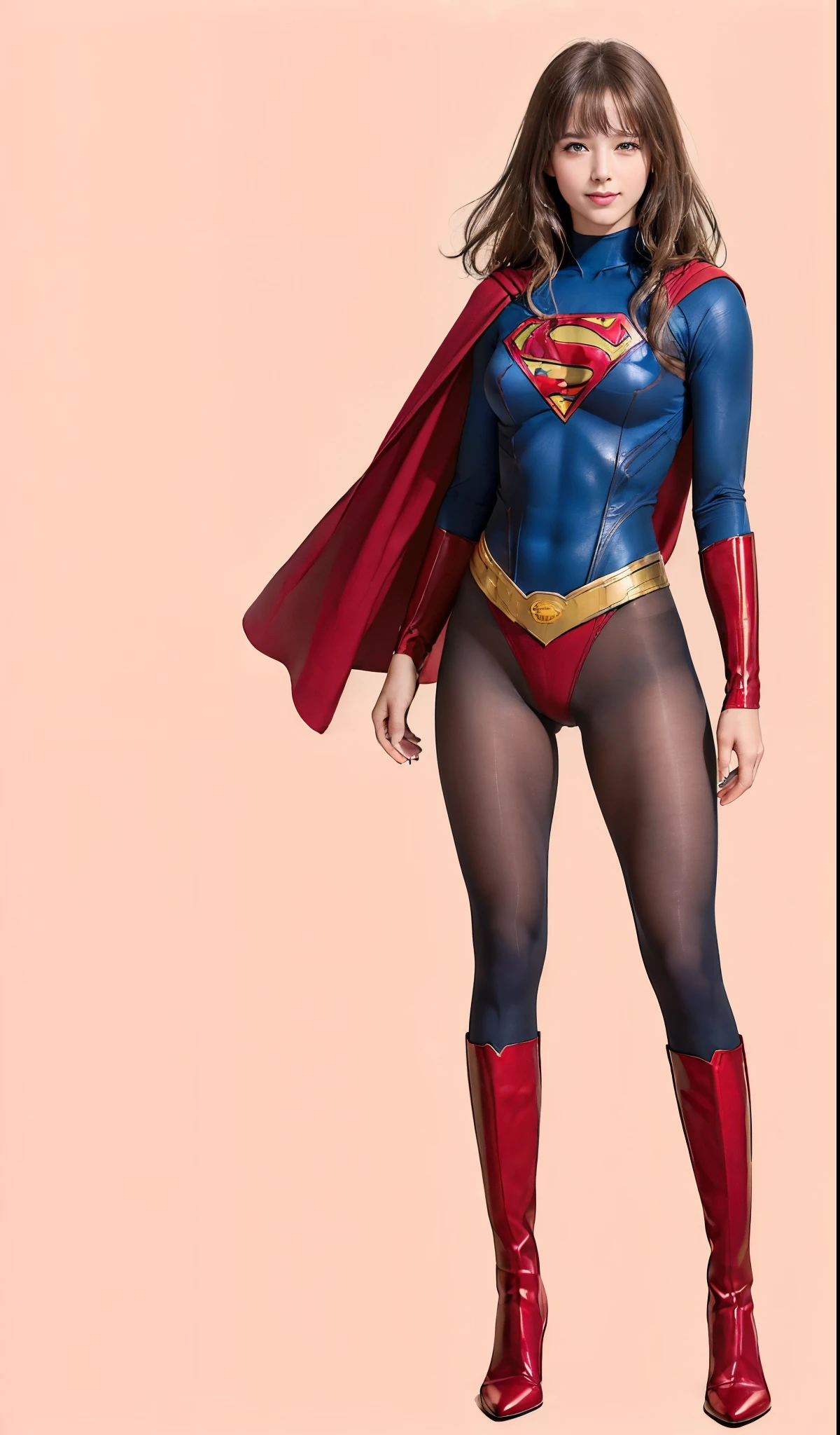 No background、(((Beautiful legs in black tights.)))、(((Legally express the beauty of your smile)))、((((Make the most of your original images)))、(((体にぴったりフィットするSupergirl Costume)))、(((Supergirl Costume)))、(((Beautiful hairstyle)))、(((She is winking cutely.)))、(((Please wear black tights....、Wear red boots)))、((Best image quality、8k))、((highest quality、8k、masterpiece:1.3))、(((Preserve background )))、Sharp focus:1.2、Beautiful woman with perfect figure:1.4、Slim Abs:1.2、Wet body:1.5、Highly detailed face and skin texture、8k