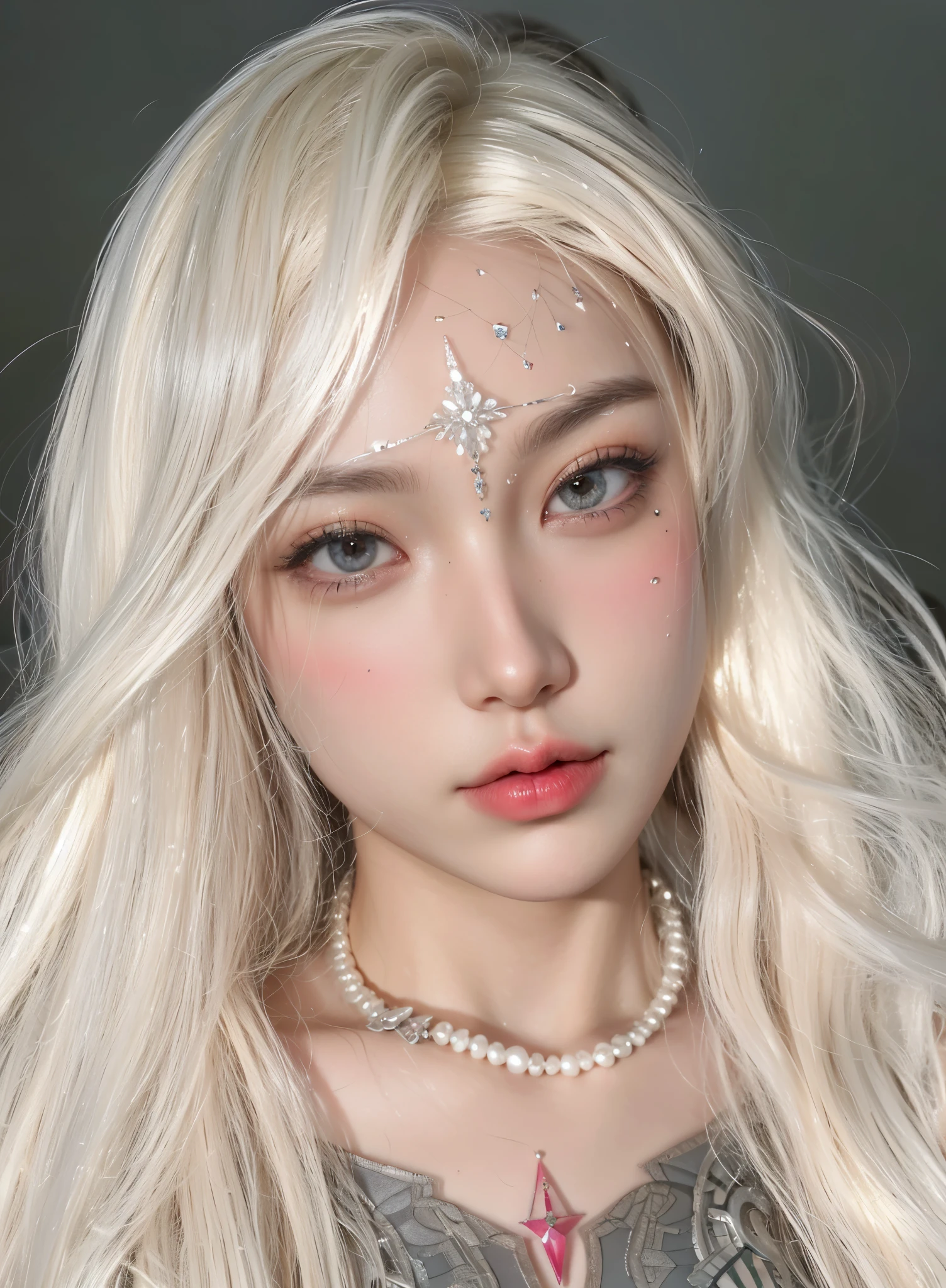 Game Art，CG Animation，Best image quality，Maximum resolution，8K picture quality，(A bust photo)，(portrait)，(Head close-up)，(Rule of Thirds)，Unreal Engine 5 rendering works，20 year old girl，((Queen))，The eyes are very detailed，(Large Breasts)，Elegance and nobility，Light，Light线追踪，Game CG，((3D Unreal Engine))，OC rendering reflection mode，4k，Ultra-clear，Translucent lace，Fair and plump figure，Pretty Face，Light泽凝胶涂层，身着华贵礼服的Queen，Gorgeous clothing，Colorful makeup，Luxurious diamond necklace，脸上有彩色Tattoo，Tattoo