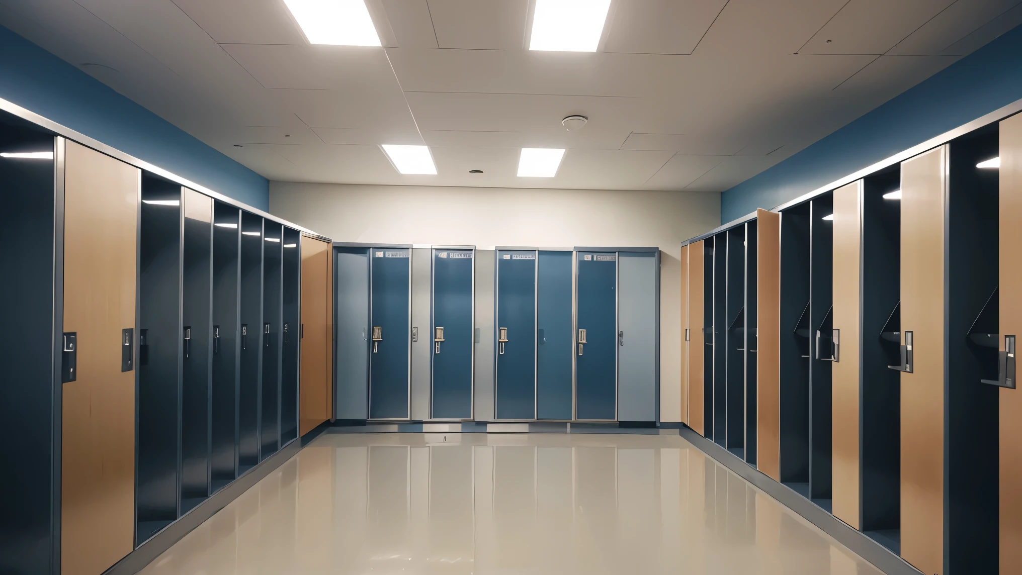 A room in the school、locker room