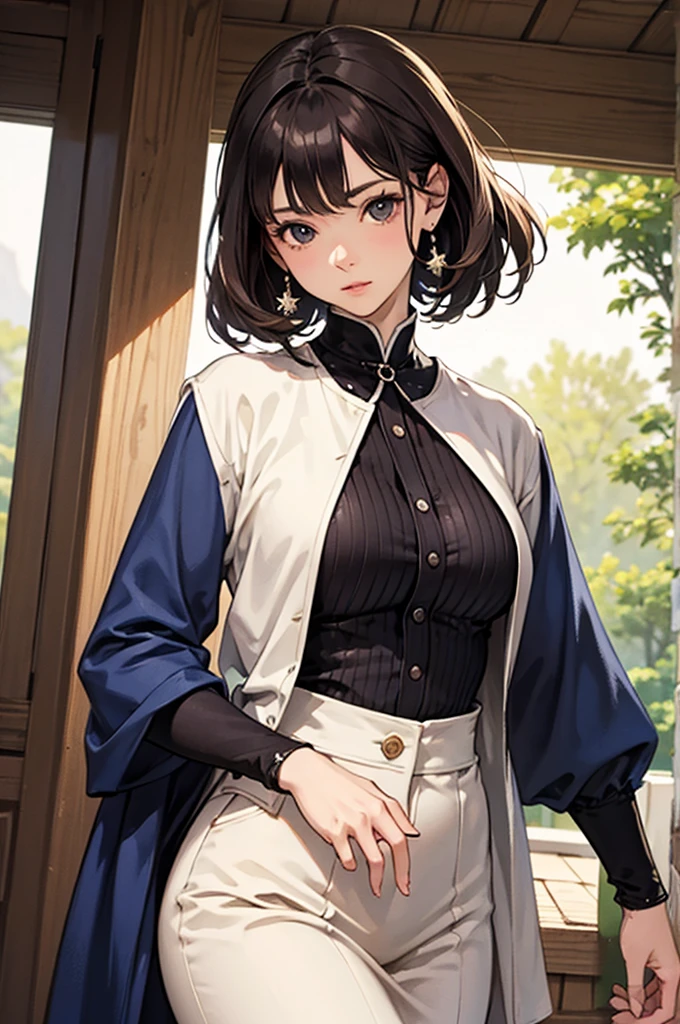 best quality, 8k, high resolution, ultra-detailed, extremely detailed, top quality, realistic, a woman, Incredibly beautiful, hair sways in the gentle breeze, 