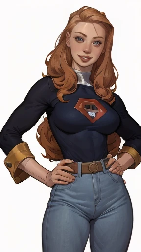  junto com o Procreate Girls Head base stamps personagem das HQs da Marvel  de 35 anos, Jennifer Connelly very long to the waist and half curly with bangs, seios pequenos, olhos grandes com um brilho apaixonado, olhos verdes mel, Um lindo sorriso, vestindo uma camiseta preta longa com um terno feminino verde e jeans, in a serious and sweet comic-style pose, alta qualidade Jennifer Connelly (estilo de desenho animado:1.2),  [(lindas mulheres de meia idade]) desenho de vestindo um moletom folgado e oversized, grande sorriso, olhos perfeitos, rosto detalhado, fundo de festa, pose divertida, olhar sedutor, confete, fundo branco simples junto com o demolidor personagem das HQs da Marvel Procreate Girls Head base stampsmulher arafa com vestido branco e botas pretas posando para uma foto, Amoranto as a supervillain, like a retro futuristic heroine, Alena Aenami e Artgerm, perfect android girl, Moira de Overwatch, amoranto, advertising cosplay, as a retrofuturistic heroine, science fiction woman, mais conhecido como amoranto