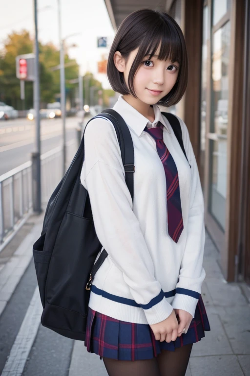 Cute Girls、high school girl、Bob Hair、pantyhose