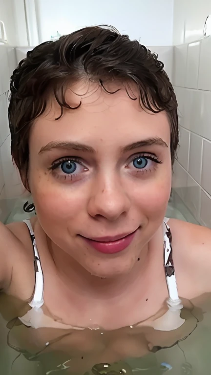 ((s0ph)), Sophia Lillis desnuda ,tumbada de espaldas, culo en primer plano, sonrisa, autofoto, submerged in the bathtub, mojada, gotas de agua en la cara,pelo corto, pelo mojado, pecas , tetas pecosas,vista de espaldas, primer plano de culo ,culo bonito,delgada, flaca, vagina peluda 