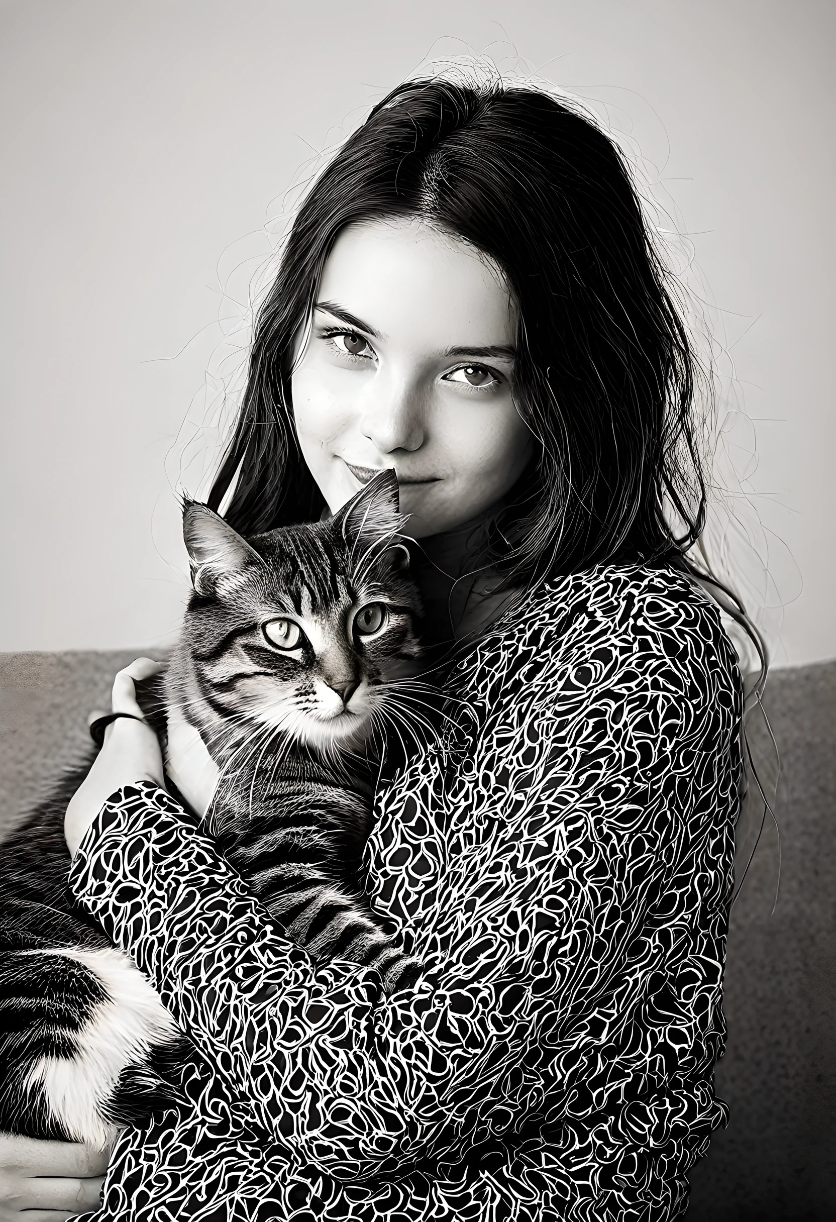 Girl with Cat