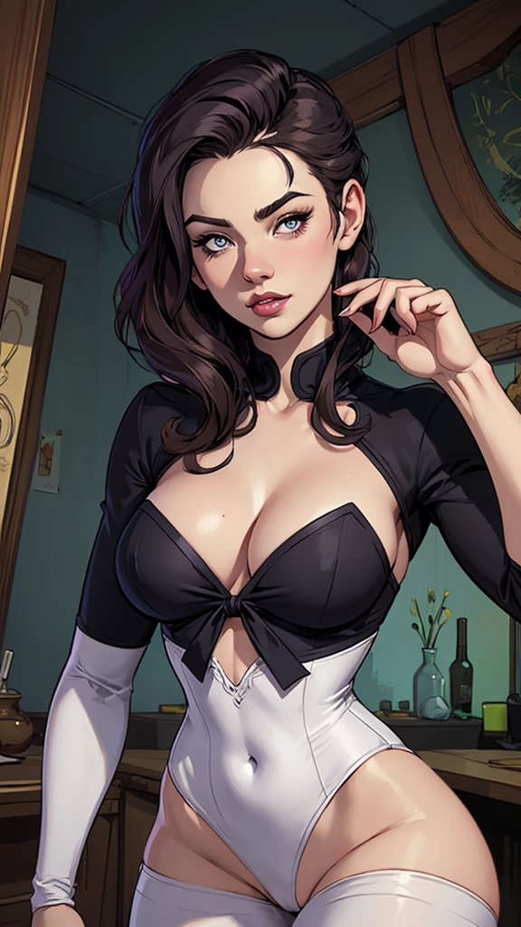 Cartoon style digital illustration style GTA digital style, estilo atompunk design de personagens altamente detalhado, arte digital detalhada coragem, Forest fan art, Design de personagens de retrato, beautiful digital illustration, retrato de alta qualidade, Arte em quadrinhos, mulher jovem cabelo com transas lindas . Queen Anna of ArendelleBeautiful lined eyes Medium large bust and wonderful sexy clothes. image expression of sexual desire from waist to head illustration Queen Anne of Arendelle atompunk style Fallout 4 style pose playboy magazine with beautiful breasts without clothes wonderful breasts Character Christina Ricci black hair style Morticia AddamsCartoon image of a woman .cartoon style illustration, estilo de arte dos desenhos animados, estilo de arte dos desenhos animados, digital illustration style, um close up de um desenho animado de uma mulher em um traje, Adam Hughes, Branca de Neve as a d & lutador, Branca de Neve, estilo pinup em quadrinhos, inspirado por Bruce Timm, por Bruce Timm, zenoscope, retrato de Branca de Neve, estilo de quadrinhos, Design de personagens de quadrinhos dos anos 90, Otto Schmidt, arte em estilo de quadrinhos, arte em quadrinhos
