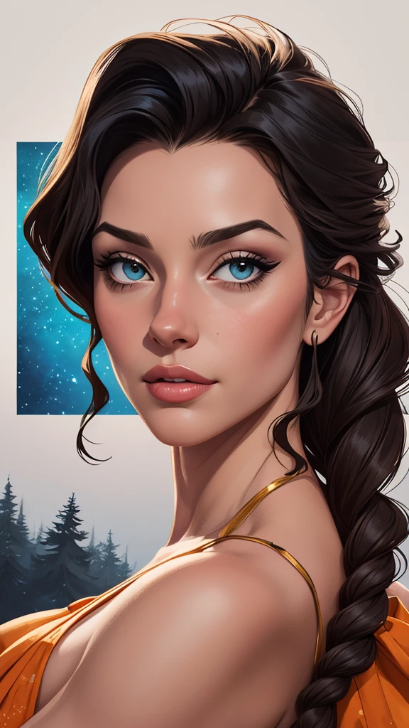 uma mulher com longos cabelos pretos e camisa azul com uma estrela no peito, linda arte digital, beautiful digital illustration, arte digital realista 4k, arte digital realista 4k, linda pintura digital, linda pintura digital, stunning digital illustration, Alena Aenami e Artgerm, belo retrato detalhado, linda pintura de personagem, pintura real de personagens altamente detalhado, arte digital detalhada fofa, Fan art horror character design portrait, beautiful curly black hair digital illustration high quality portrait, arte em quadrinhos, retrato do design do personagem, Naked busty woman with medium breasts cartoon style female character Geena Davis mercenary warrior Female character Queen Anna of Arendelle with battle scars Cartoon image of a woman .Ilustra??o estilo desenho animado, estilo de arte dos desenhos animados, estilo de arte dos desenhos animados, digital illustration style, design de personagens altamente detalhado, arte digital detalhada coragem, Forest fan art, Design de personagens de retrato, beautiful digital illustration, retrato de alta qualidade, Arte em quadrinhos, mulher jovem cabelo com transas lindas . Queen Anna of ArendelleBeautiful lined eyes Medium large bust and wonderful sexy clothes. sunrise bright wish image expression,Star, heart, Spectral rainbow, Fundo, cabelo chique lavanda branco menta, macio, Idiomas mistos_SMS, (Fundo bonito e claro:1.2),, Pintura de fantasia , Olho de renda com alto detalhe, long braids, braid, Universo, Galaxy, cabelo longo, penteado legal, o fluxo, como, como, cabelo super fino, melhor qualidade, alta qualidade, high resolution, Aprimoramento de detalhes, ((a imagem mais linda in the world)), Obra de arte, melhor qualidade, alta qualidadeAprimoramento de detalhes, ((a imagem mais linda ), cabelo brilhante, Estampas de vestidos super chiques, Flores stamp, Mesh pantyhose,, waist-to-head illustration Queen Anne of