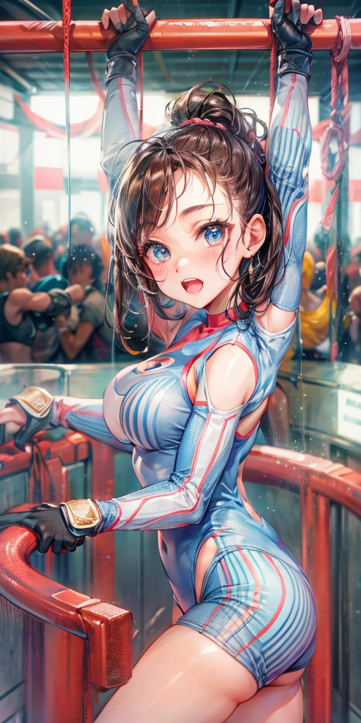 Ultra HD、Ultra high definition、Noise Reduction、perfection、gym、mat、Gymnastics、Gymnast、Horizontal bar athlete、((Grab onto the iron bar、Hanging from an iron bar、Hurrah pose))、leotard、beautiful girl、Camel Toe、Giant tit、Nipple Puffs、Cleavage、Plump、Super big breasts、Super big butt、Big wheels