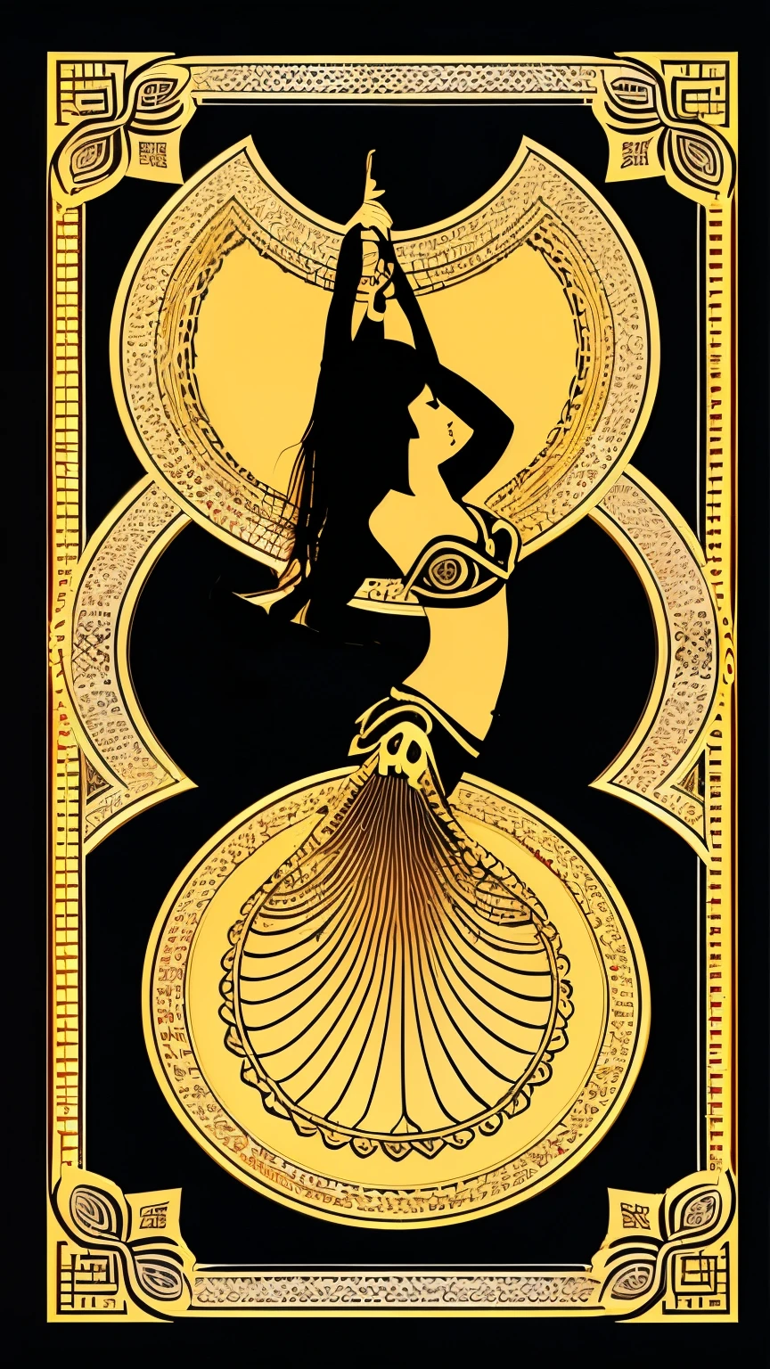 magical arab belly dance card back cover, belly dance . Symbol