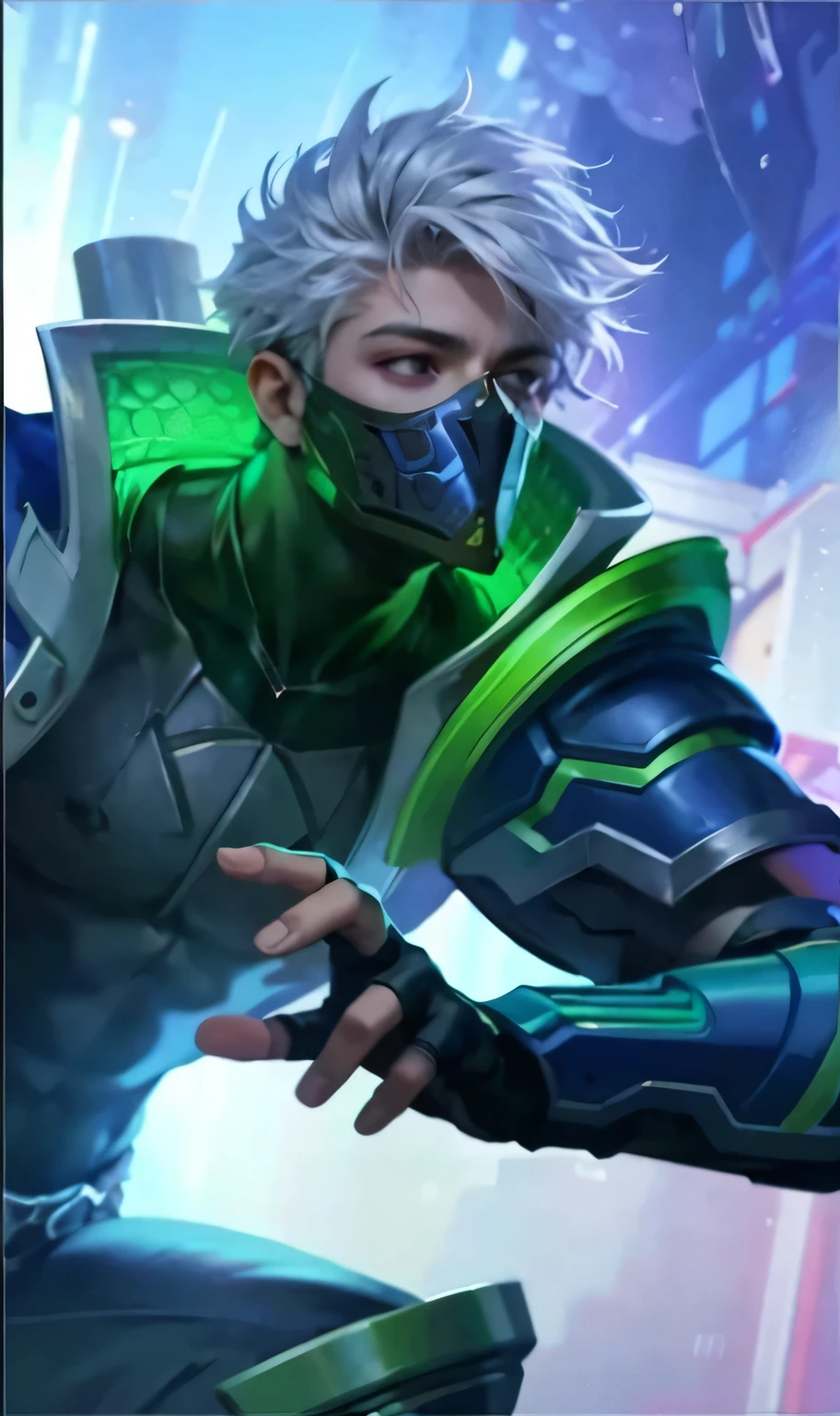 Best quality, masterpiece, detailed skin texture, detailed clothes texture, detailed face, super detail, 8k, intricate detail, 1 boy, The color doesn't change, Muscle guy, 1 guy, mask
