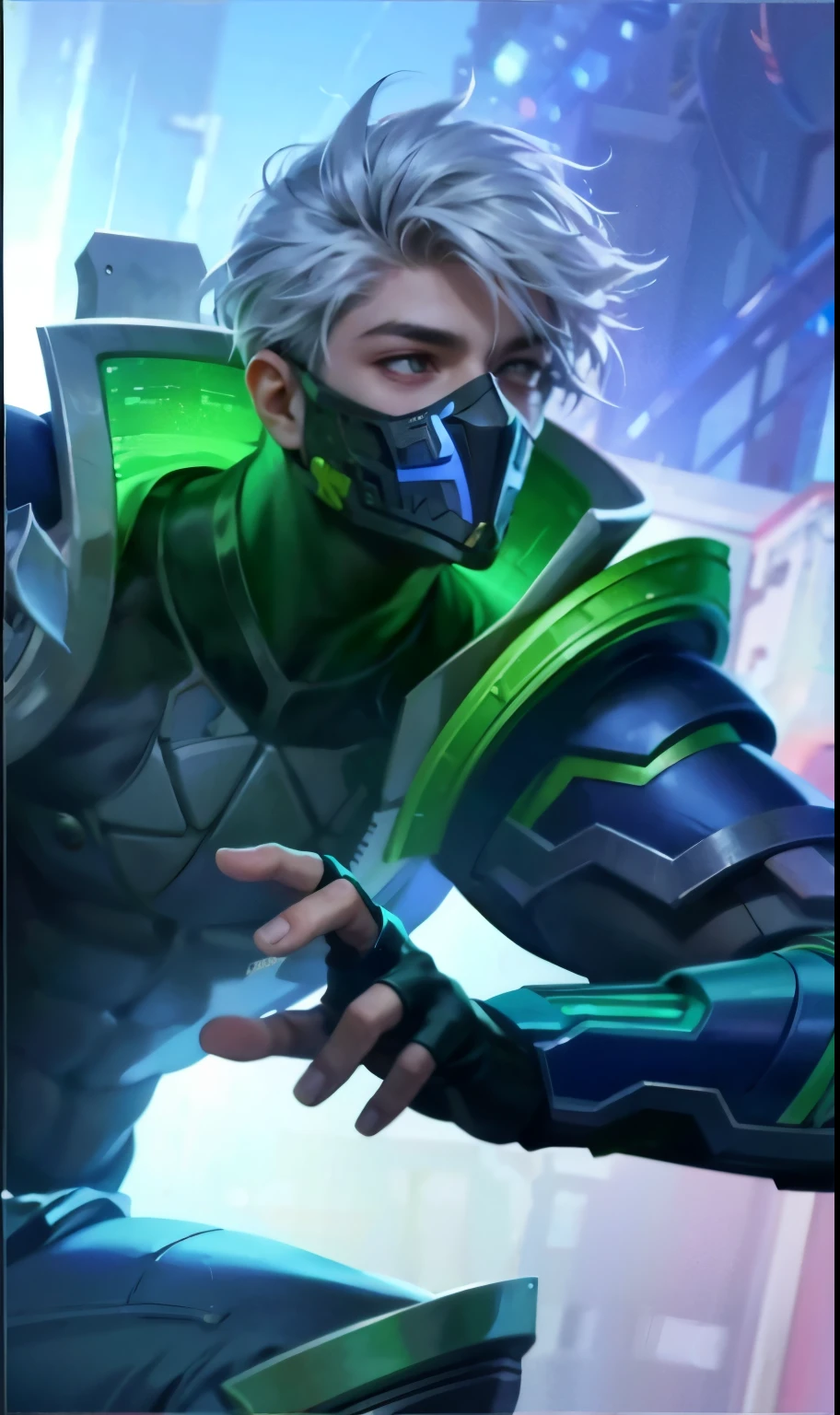 Best quality, masterpiece, detailed skin texture, detailed clothes texture, detailed face, super detail, 8k, intricate detail, 1 boy, The color doesn't change, Muscle guy, 1 guy, mask