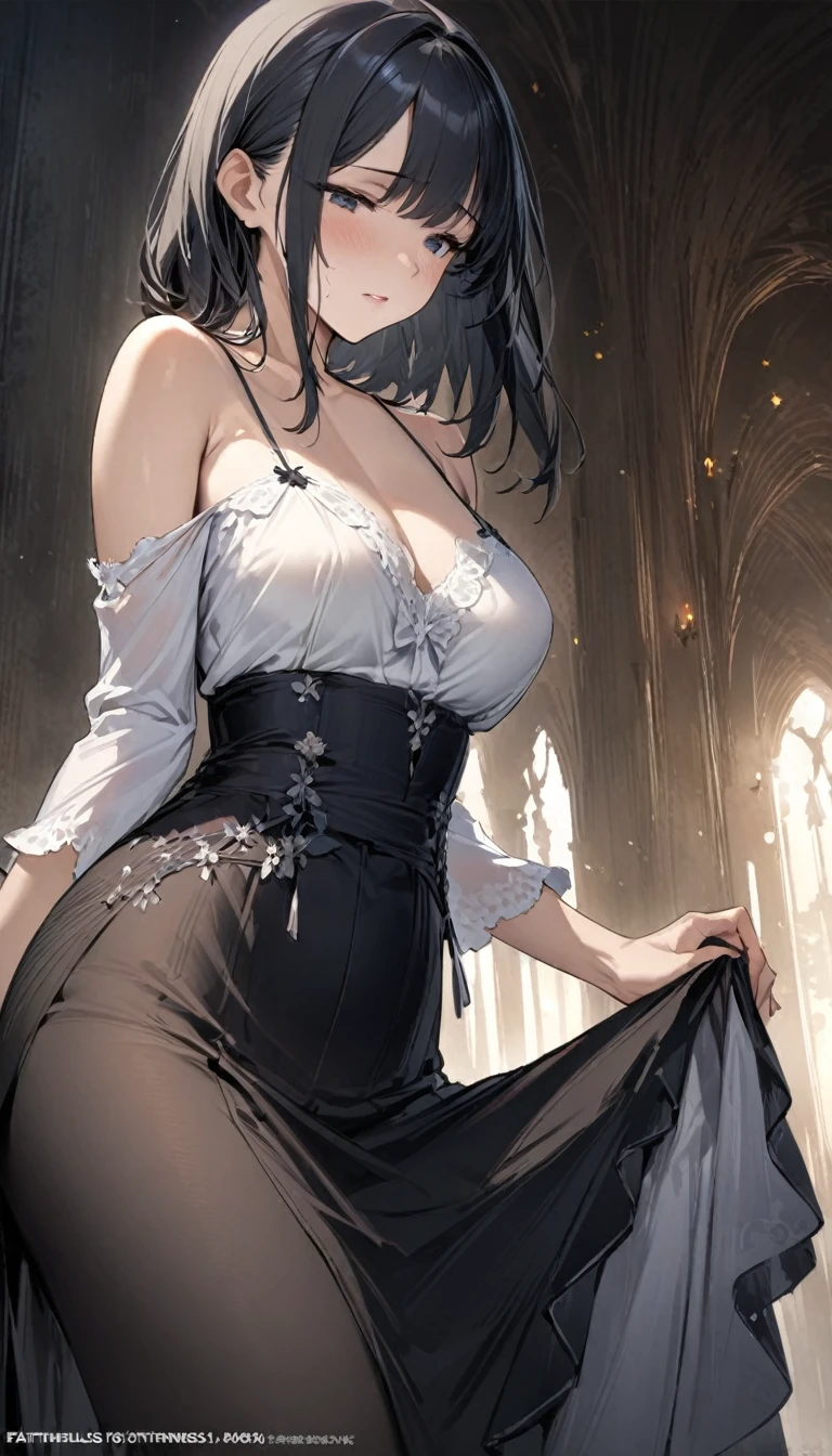 highest quality, Excellent details, Ultra-high resolution, (Faithfulness: 1.4), Best illustrations, Favorite Details, Very condensed one girl, Delicate and beautiful features, Delicate clavicle, High quality swallowtail skirt, Shyness