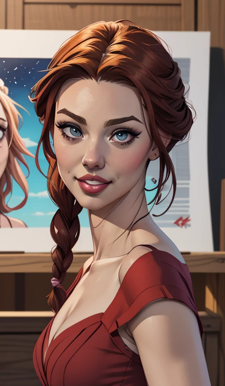 uma mulher com longos cabelos pretos e camisa azul com uma estrela no peito, linda arte digital, beautiful digital illustration, arte digital realista 4k, arte digital realista 4k, linda pintura digital, linda pintura digital, stunning digital illustration, Alena Aenami e Artgerm, belo retrato detalhado, linda pintura de personagem, pintura real de personagens altamente detalhado, arte digital detalhada fofa, Fan art horror character design portrait, beautiful curly black hair digital illustration high quality portrait, arte em quadrinhos, retrato do design do personagem, Naked busty woman with medium breasts cartoon style female character Geena Davis mercenary warrior Female character Queen Anna of Arendelle with battle scars Cartoon image of a woman .Ilustra??o estilo desenho animado, estilo de arte dos desenhos animados, estilo de arte dos desenhos animados, digital illustration style, design de personagens altamente detalhado, arte digital detalhada coragem, Forest fan art, Design de personagens de retrato, beautiful digital illustration, retrato de alta qualidade, Arte em quadrinhos, mulher jovem cabelo com transas lindas . Queen Anna of ArendelleBeautiful lined eyes Medium large bust and wonderful sexy clothes. sunrise bright wish image expression,Star, heart, Spectral rainbow, Fundo, cabelo chique lavanda branco menta, macio, Idiomas mistos_SMS, (Fundo bonito e claro:1.2),, Pintura de fantasia , Olho de renda com alto detalhe, long braids, braid, Universo, Galaxy, cabelo longo, penteado legal, o fluxo, como, como, cabelo super fino, melhor qualidade, alta qualidade, high resolution, Aprimoramento de detalhes, ((a imagem mais linda in the world)), Obra de arte, melhor qualidade, alta qualidadeAprimoramento de detalhes, ((a imagem mais linda ), cabelo brilhante, Estampas de vestidos super chiques, Flores stamp, Mesh pantyhose,, waist-to-head illustration Queen Anne of
