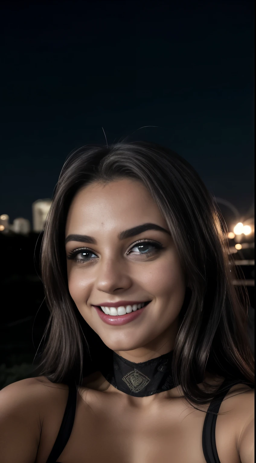 (selfie, plano: 1.4), (Metade direita do corpo: 1.4), Foto de retrato RAW UHD de uma mulher europeia morena de 24 anos (mulher com olhos azuis) andar por um beco escuro, Fantasia de Dia das Bruxas, city at night, (pedra), (neck), specifics (tecido! , cheveux! , copos, cor!! , desvantagens: 1.1), Bright eyes with high level of detail (looking at the camera), SLR Lighting, Single lens reflex camera, ultra qualidade, nitidez, profundidade de campo, film grain (average), Fujifilm XT3, Claro, Centro do quadro, rosto bonito, sharp focus, street lamp, Neon lighting, Bokeh (mal iluminado), Noite, (night sky), poros detalhados da pele, pele oleosa, queimadura de sol, detalhes intrincados dos olhos, todo o corpo, seios grandes, sorridente, flirts with the camera, Vestido com uma fantasia de Halloween, foto dia das bruxas, maquiagem de halloween, sourire, (Marilyn Monroe:0.2)