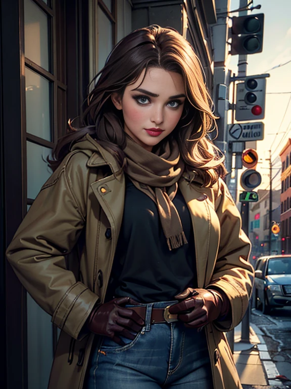 Hayden Panettiere、(masterpiece:1.0)、(highest quality:1.2)、(Dark Shot:1.3)、Classic Rogue、1991 Rogue X-Men、1 girl、Only one person、Head to Toe、standing on street corner、Elegant pose、(clothing: Brown winter coat、Brown hood、Down lining、White scarf、gloves、jeans) Medium Hair、Brown Hair、Wavy Hair、1 grey hair、Green Eyeischievous look、Grin、Spread your lips、Red lipstick、Heavy makeup、Confident expression、Backlight、(realism: 1.5)、(realism: 1.4)、(Messy: 1.4)、8k、Very detailed、Detailed beautiful woman、(background: midnight、It's snowing、Downtown New York、Snowy Night)、Official Art、Very detailedな CG Unity 8k 壁紙、Perfect lighting、colorful、超High resolution、photograph、8k、High resolution、Kodak Portrait 400、Film Grain、ぼやけたbackground、(Bokeh:1.2)、(Bright colors:1.2)、Film Grain:1.2、(warm color、warm colorトーン:1.2)、(カラーphotograph)、プロのphotograph