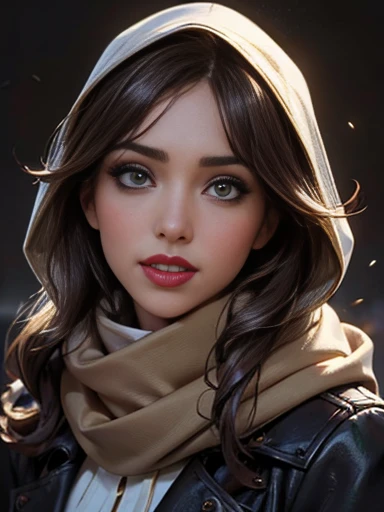 Jessica Alba、(masterpiece:1.0)、(highest quality:1.2)、(Dark Shot:1.3)、Classic Rogue、1991 Rogue X-Men、1 girl、Only one person、Head to Toe、standing on street corner、Elegant pose、(clothing: Brown winter coat、Brown hood、Down lining、White scarf、gloves、jeans) Medium Hair、Brown Hair、Wavy Hair、1 grey hair、Green Eyeischievous look、Grin、Spread your lips、Red lipstick、Heavy makeup、Confident expression、Backlight、(realism: 1.5)、(realism: 1.4)、(Messy: 1.4)、8k、Very detailed、Detailed beautiful woman、(background: midnight、It&#39;s snowing、Downtown New York、Snowy Night)、Official Art、Very detailedな CG Unity 8k 壁紙、Perfect lighting、colorful、超High resolution、photograph、8k、High resolution、Kodak Portrait 400、Film Grain、ぼやけたbackground、(Bokeh:1.2)、(Bright colors:1.2)、Film Grain:1.2、(warm color、warm colorトーン:1.2)、(カラーphotograph)、プロのphotograph