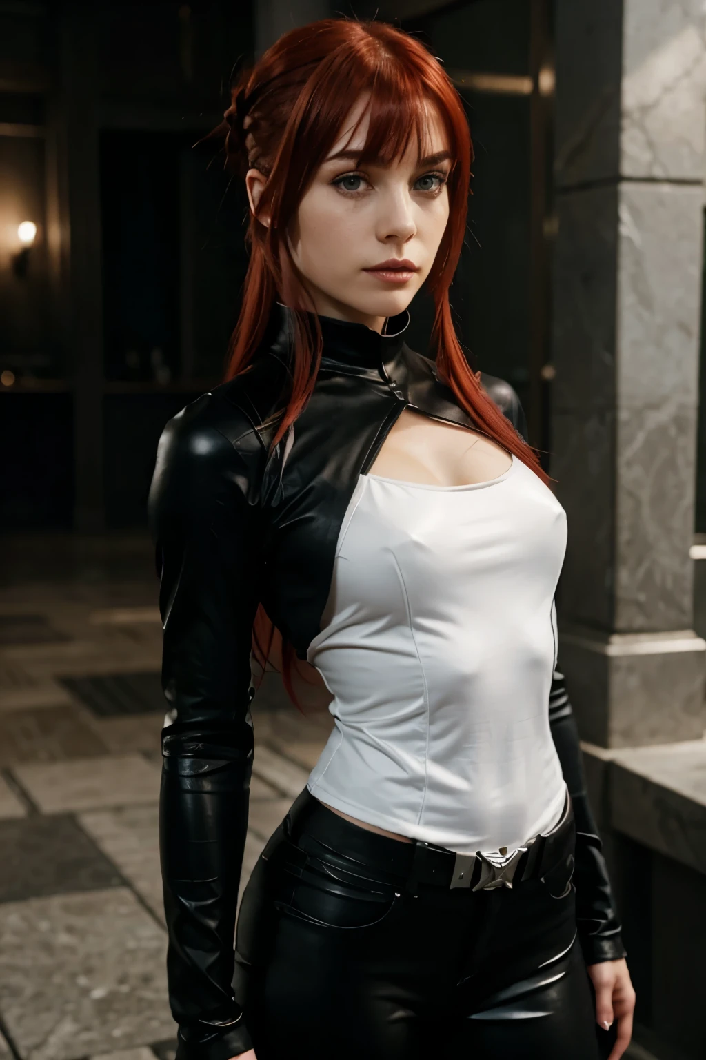  goth with red hair and beautiful platinum bangs, rogue, X-Men Evolution 