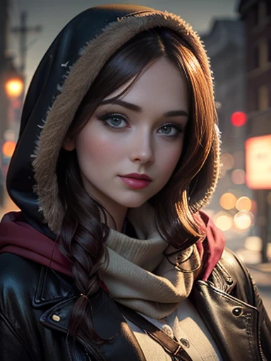 Karen Gillan、(masterpiece:1.0)、(highest quality:1.2)、(Dark Shot:1.3)、Classic Rogue、1991 Rogue X-Men、1 girl、Only one person、Head to Toe、standing on street corner、Elegant pose、(clothing: Brown winter coat、Brown hood、Down lining、White scarf、gloves、jeans) Medium Hair、Brown Hair、Wavy Hair、1 grey hair、Green Eyeischievous look、Grin、Spread your lips、Red lipstick、Heavy makeup、Confident expression、Backlight、(realism: 1.5)、(realism: 1.4)、(Messy: 1.4)、8k、Very detailed、Detailed beautiful woman、(background: midnight、It's snowing、Downtown New York、Snowy Night)、Official Art、Very detailedな CG Unity 8k 壁紙、Perfect lighting、colorful、超High resolution、photograph、8k、High resolution、Kodak Portrait 400、Film Grain、ぼやけたbackground、(Bokeh:1.2)、(Bright colors:1.2)、Film Grain:1.2、(warm color、warm colorトーン:1.2)、(カラーphotograph)、プロのphotograph