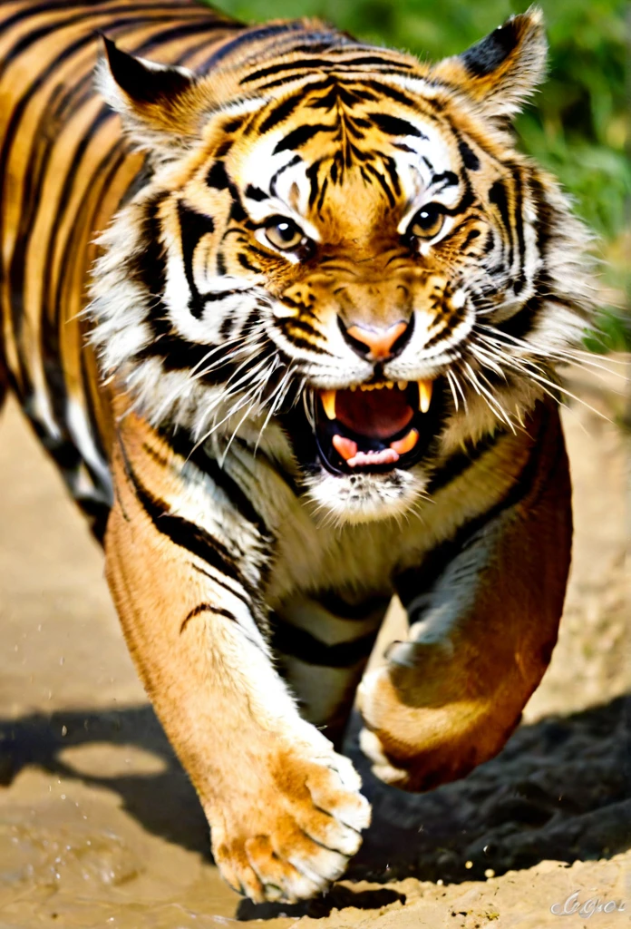 tigre atacando