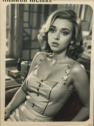 Beautiful woman in the 50s of the 20th century. Jahrhunderts，sexyhaltung