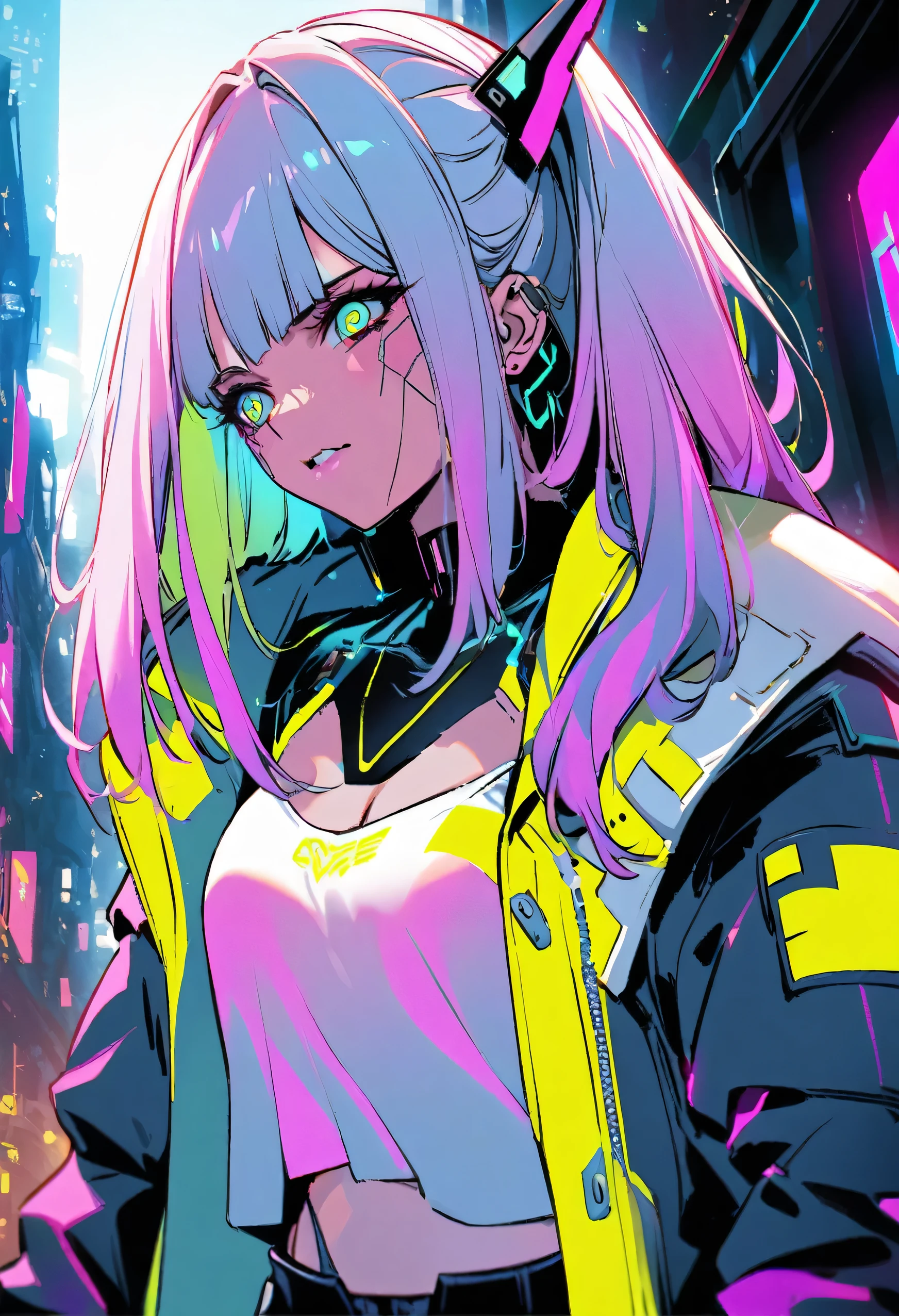 Crie um jovem cyberpunk