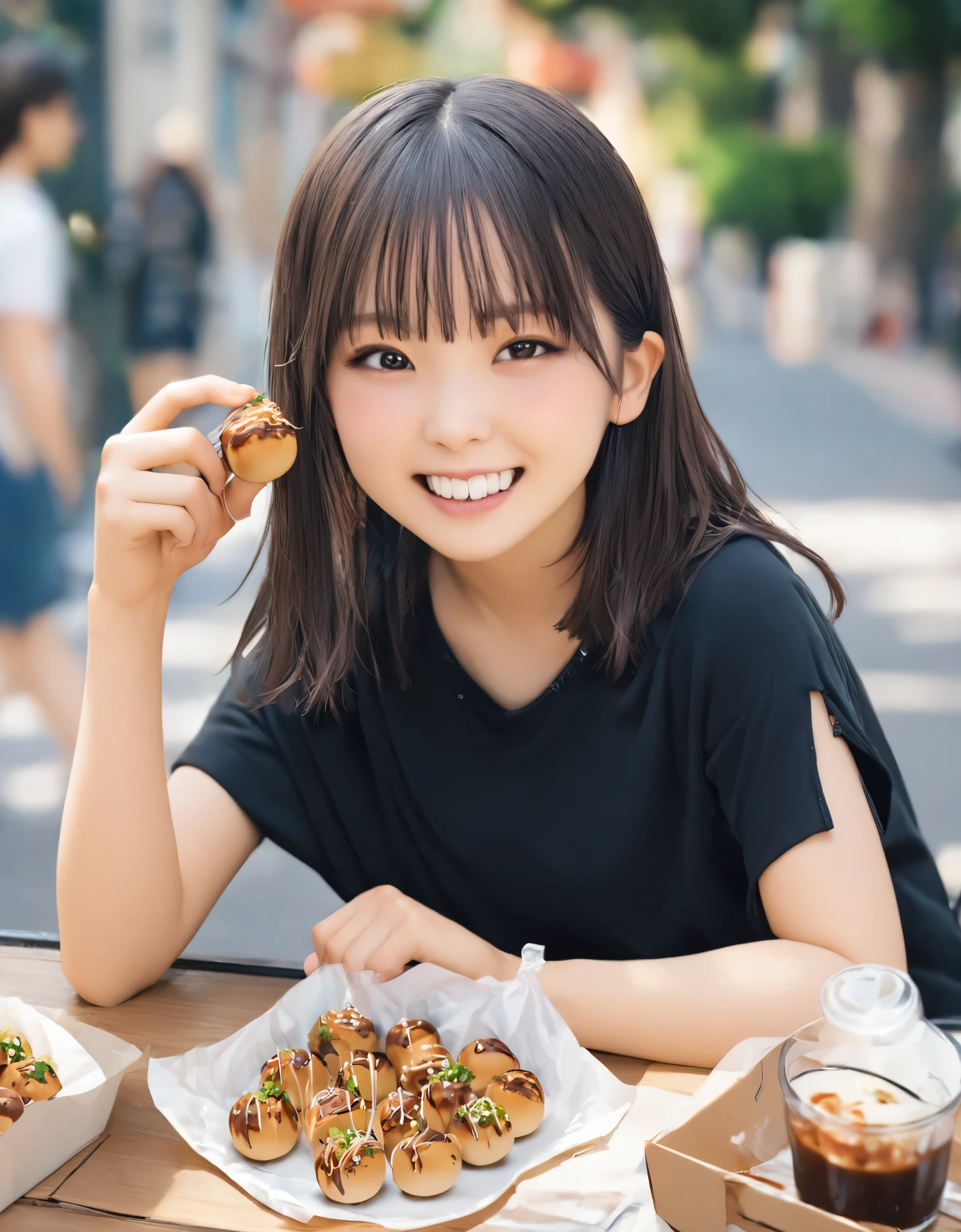 (best quality:1.2), 1girl, break, Takoyaki