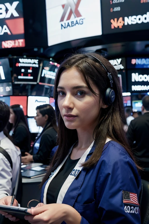 people, dressed finely, trading stocks on nasdaq, high detail, 4K