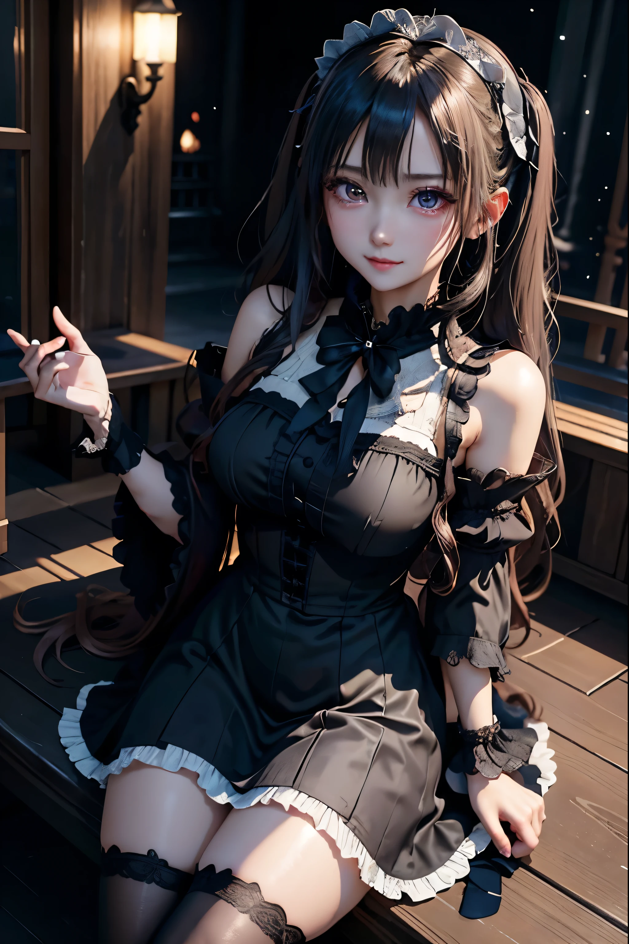 Hard Dark Gothic Makeup、Deep Night Sky、Horror、Black dark eyeshadow、cry、sad、Good skin radiance、Dark Gothicメイク、Dark smile、palace、The beauty of fragrance、24-years-old、Expressions of intense sexual pleasure、Embarrassed look、Dark Gothic、Obscene language、highest quality、Drunk face、紫のMaid clotheysterious、Noble、sexy、Loving smile、Twin tail hair、Right blue eye, Left eye is red、Platform Heel Shoes、Heavy makeup、Gothic Lolita Clothing、A little slimmer、Silver Hair、Long Hair Straight Hair、Cute Gothic Lolita Dress、Beautiful Face、elegant features、Fascinating face、Stained glass is the background、Chest glistening with sweat、The room is dark、gothic long dress、Bell Sleeves、Wizard Sleeve、Decadent look、Sexually excited expression、Glossy thighs wet with water、Thighs that are wet and shiny with oil、Background of a room full of roses、sad expression、The embroidery is pink、The dress has pink embroidery、Thigh-high socks、Knee-high socks、Gentle expression、Dark black eyeshadow、Stained glass and rose background、Female Duo、Female couple、dark church background、Stained glass、Black metal world、Dark Castle、Dark Room、Slender body、gothic long dresaid clothes、Victorian dresses、Her thighs glisten with sweat、My body is wet and shiny、Lots of glitter on the thighs、sweating、My thighs are sticky from sweating、Sweat glistens on the thighs, The whole body is sweaty and shiny、Quite sweaty、My thighs are sweaty、My thighs are so wet、My thighs are shining with sweat、A lot of sweat glistens all over the body、The thighs are the best、Small breasts、Playing guitar、Singing while playing the guitar、les paul guitar、Holding a guitar、Playing in a band、Playing guitar chords、Practicing guitar、Sing a song、Embodying the guitar、Decorate your guitar、An enthusiastic live music venue、Splendid stage、Dynamic Angle、Les PaulHolding a guitar、upright、Are standing、