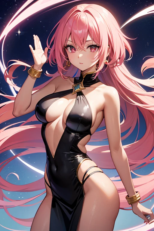 caldina anime hair pink cut magician girl black skin shantae magic knight rayearth