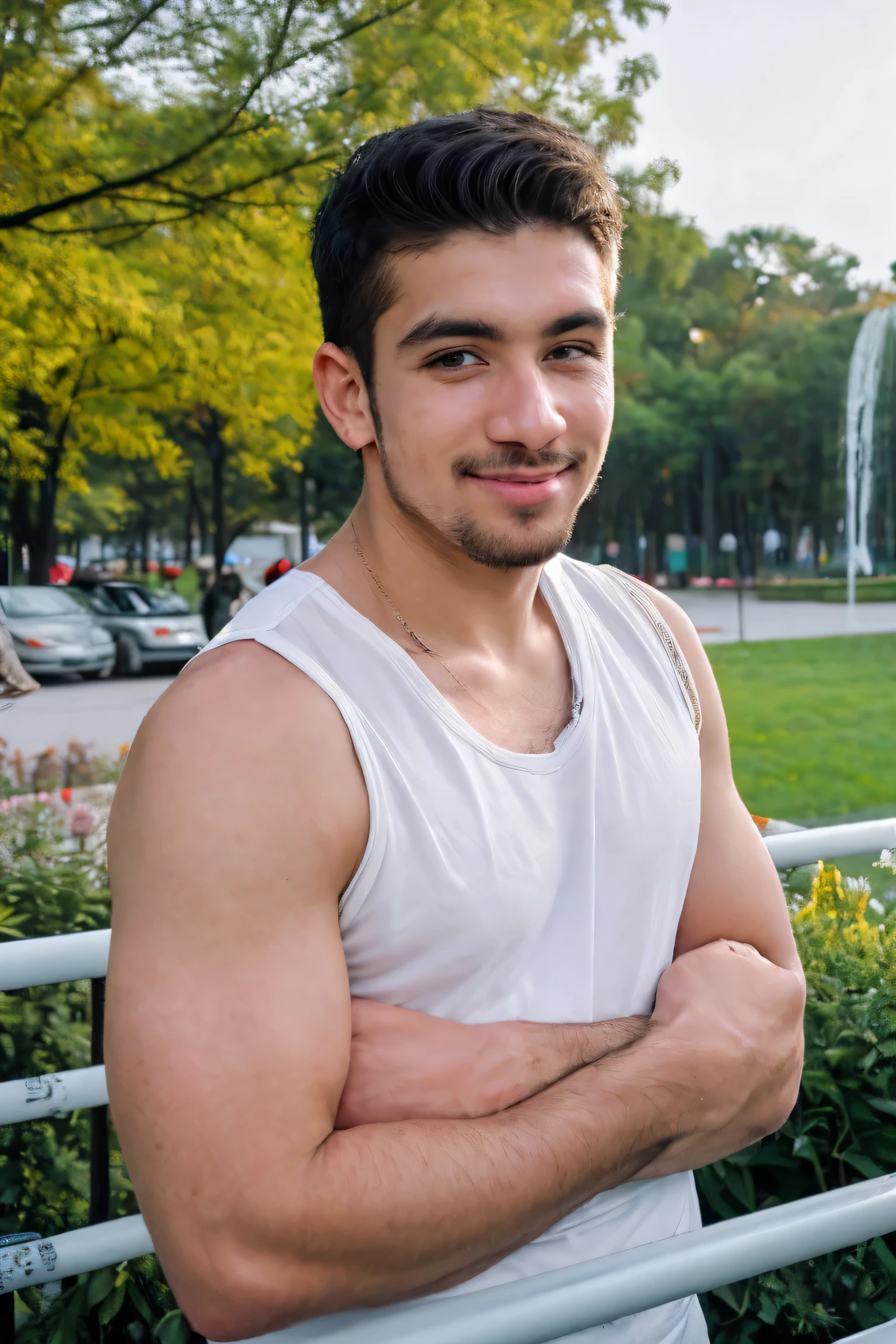 8k uhd, dslr, high quality , RAW photo, Amateur Photography posted to facebook ,Fujifilm XT3, Canon R5, Handsome Men ,Park