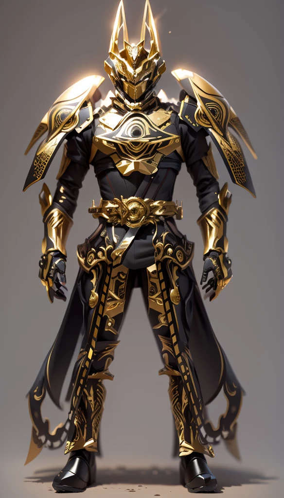 Color changes to black and gold，Some gold and black（Ensure its layering and armor texture，There are a lot of mechanical textures，Black as the main color，Gold as a secondary hue，Need to appear around the body，I wish there was more gold on the legs）