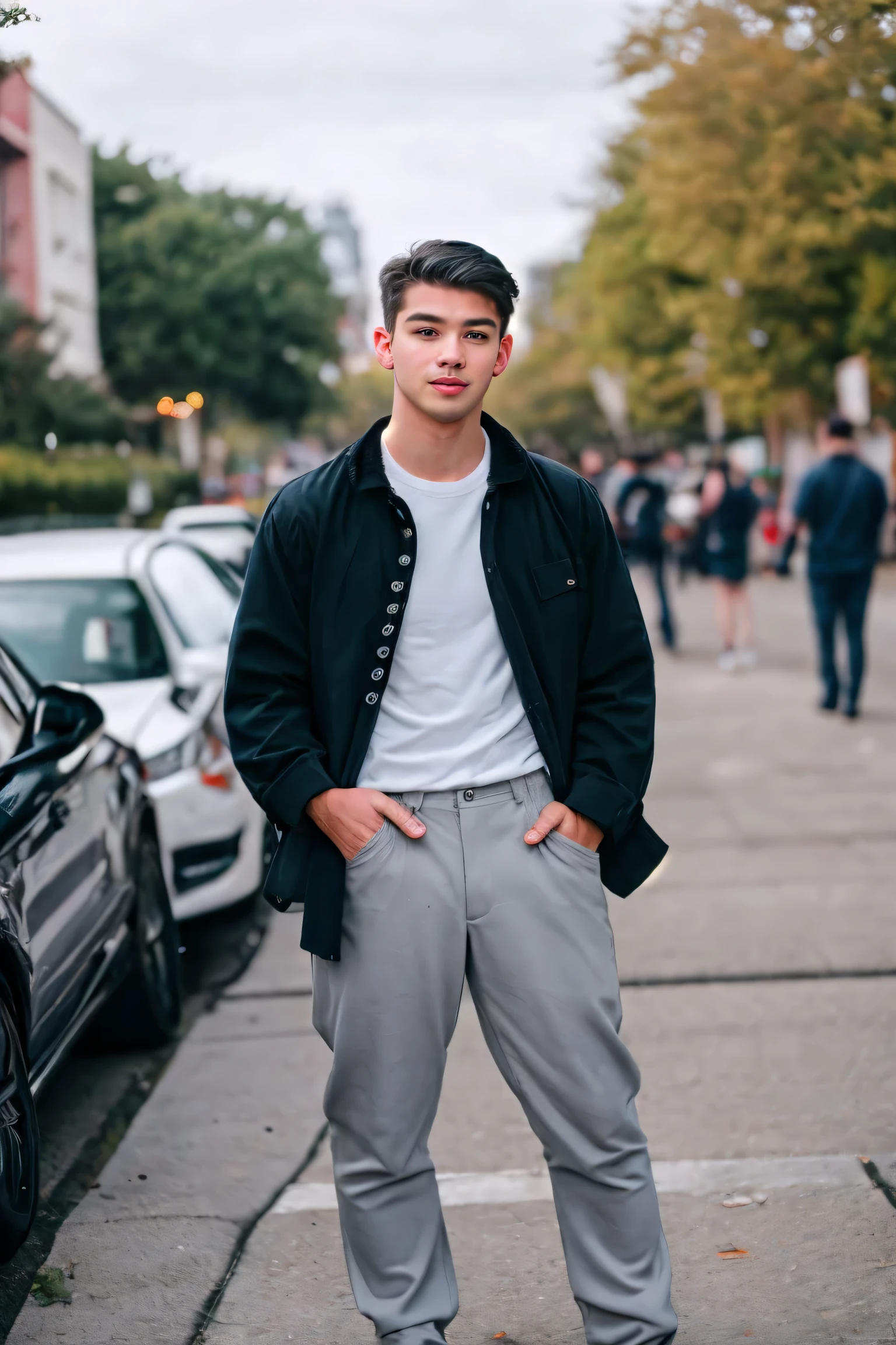 8k uhd, dslr, high quality , RAW photo, Amateur Photography posted to facebook ,Fujifilm XT3, Canon R5, Handsome Men loose pants shirt