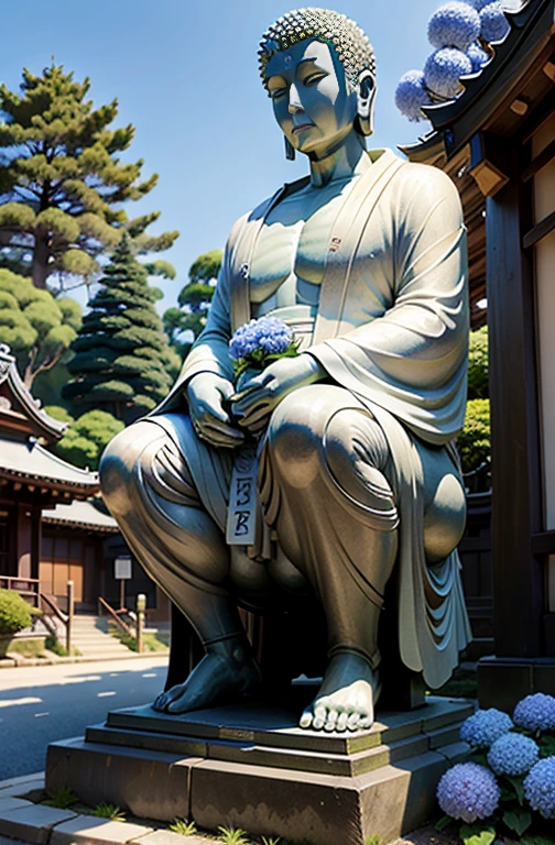 Stroll through Kamakura with blooming hydrangeas, visiting the Great Kannon of Ofuna and the Great Buddha of Hase