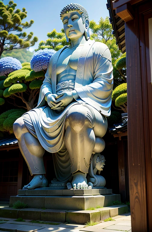 Stroll through Kamakura with blooming hydrangeas, visiting the Great Kannon of Ofuna and the Great Buddha of Hase