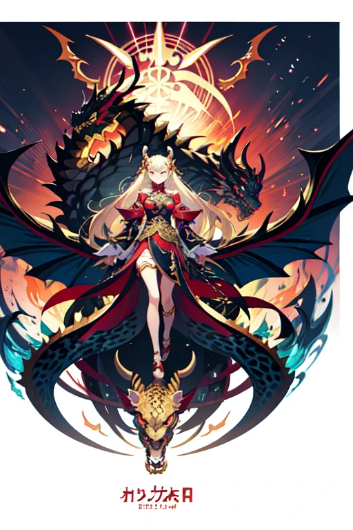 Anime girl with dragon and leopard on her shoulders, Concept Art：Shitao, Pixiv, Conceptual Art, wlop and sakimichan, A wicked Valentine&#39;s, , thick, 2b, 2b ..., Urop and Rosdrose, Highly detailed art gems, Azur Lane Characters