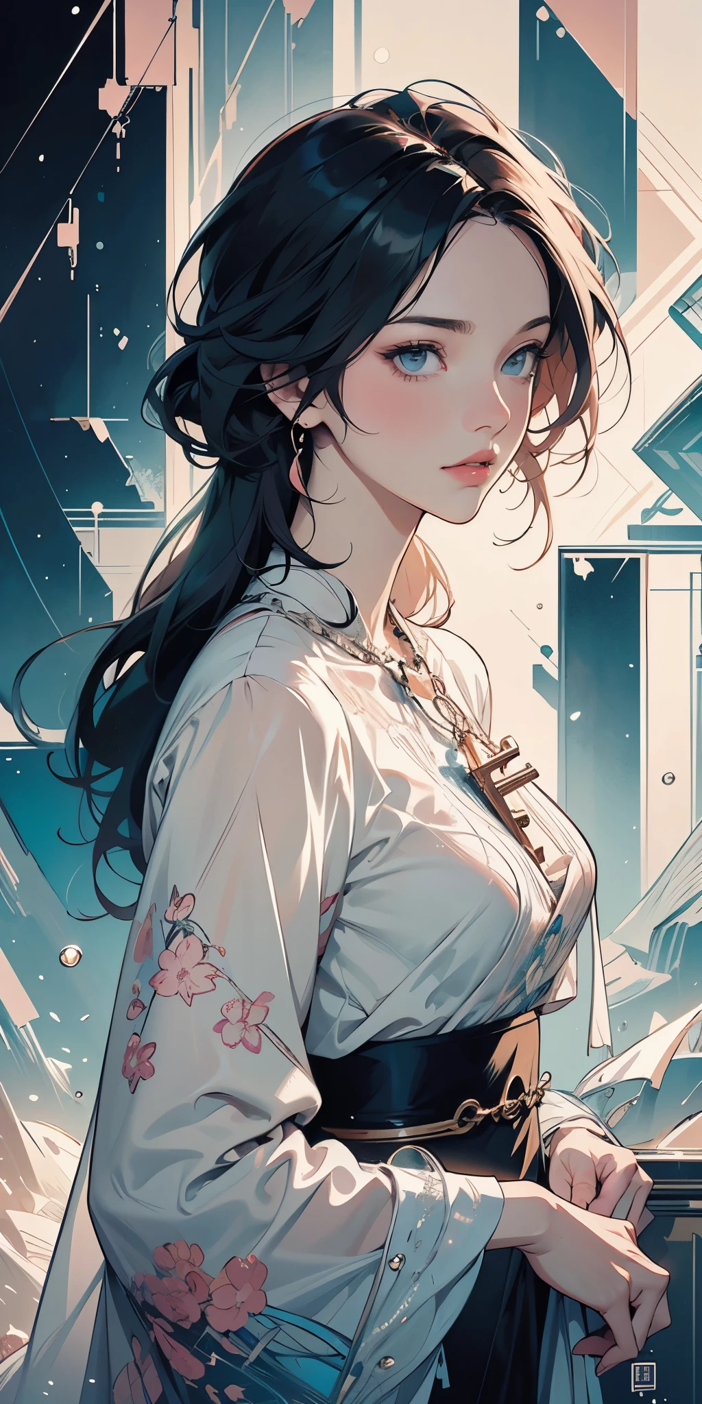 pace girl| standing alone on hill| centered| detailed gorgeous face| anime style| key visual| intricate detail| highly detailed| breathtaking| vibrant| panoramic| cinematic| Carne Griffiths| Conrad Roset| ghibli