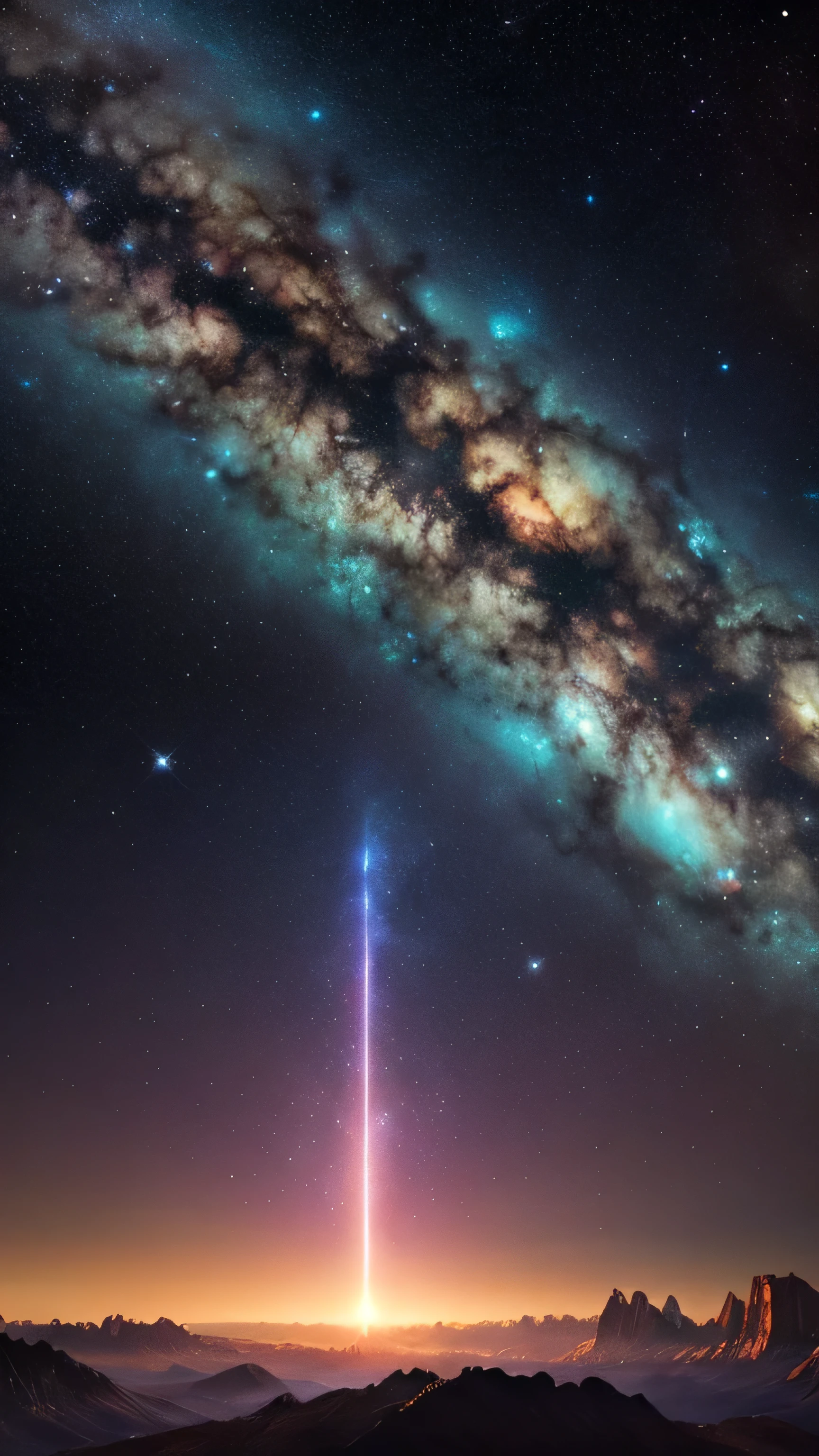 Infinite Dreamlike, Surrounded by a Nebula Galaxy and a Beautiful Asteroid Belt. (best quality,4k,8k,highres,masterpiece:1.2),ultra-detailed,(realistic,photorealistic,photo-realistic:1.37), ethereal lighting, vibrant colors, celestial creatures, glowing body, ethereal atmosphere, graceful movement, serene and peaceful.