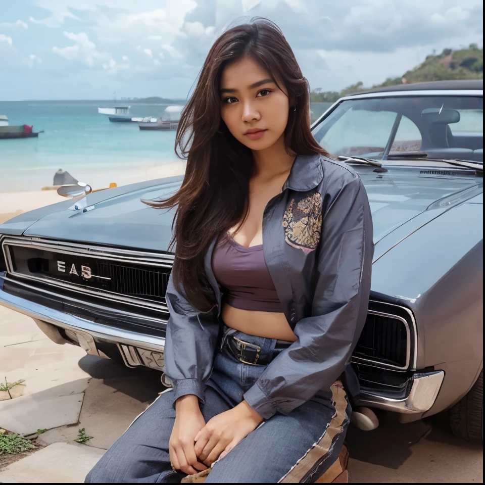 Indonesian women, round face, medium fat body, realistic, HDR