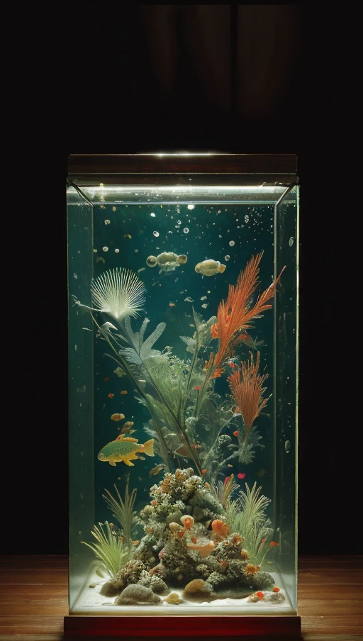 Leave the Thai control panel in a clear glass cabinet. The fish have very beautiful rainbow colors. Fish fighting with red gills, green water pitch, air bubbles, UHD, anatomically correct, textured skin, high detail, high resolution.