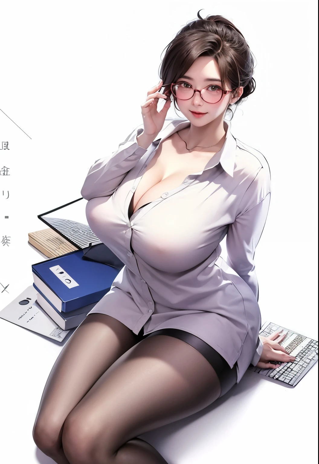 8K、RAW、lovey-dovey, Blush,Glasses