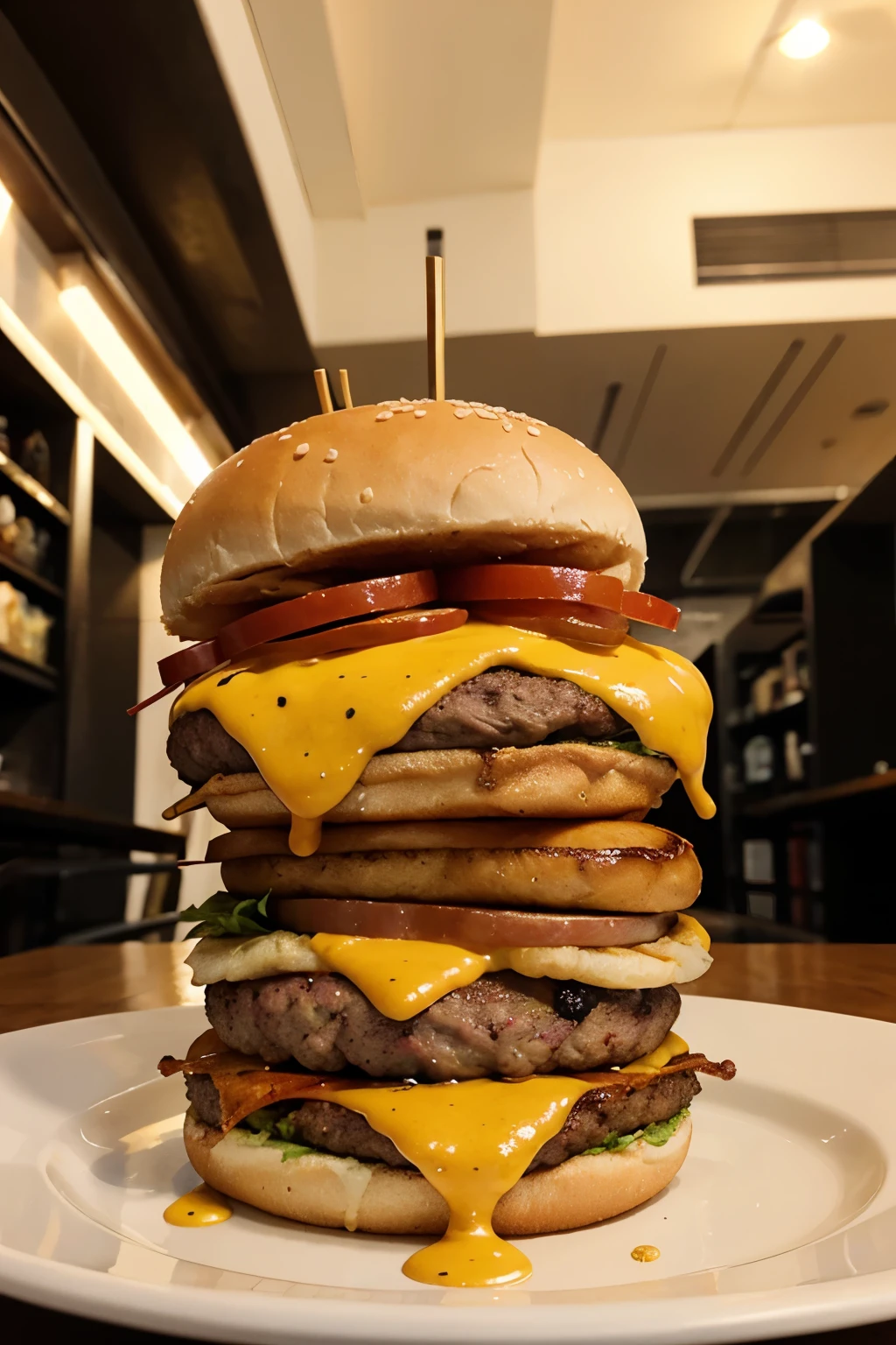 A burger unique logo