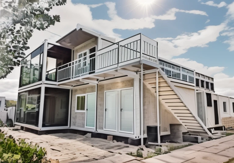 (masterpiece),(high quality), best quality, real,(realistic), super detailed, (full detail),(4k),8k,WHITE modern house exterior design,Modern architecture,Beautiful_sky,Day light, no_humans, outdoors,sky,tree; exterior house:, townhouse, neo classic detail:1.2, Raw photo,Masterpiece, high quality, best quality, authentic, super detail, exterior, outdoors, house style modern on the street,pavement, grass, trees, sky, cloud, (day:1.1), glass railing