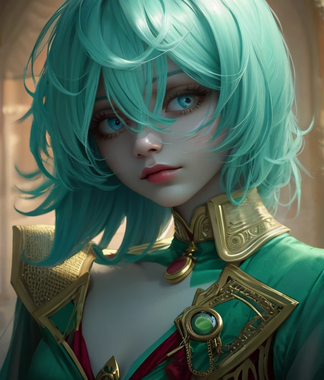 A beautiful girl with long hair, big eyes, wearing an elegant dress, standing in front of a lush green mountain landscape with a serene lake, (best quality,4k,8k,highres,masterpiece:1.2),ultra-detailed,(realistic,photorealistic,photo-realistic:1.37),extremely detailed face and eyes,long eyelashes,beautiful detailed eyes,beautiful detailed lips,green mountains,green water,intricate dress,dramatic lighting,cinematic,high fashion,elegant,serene