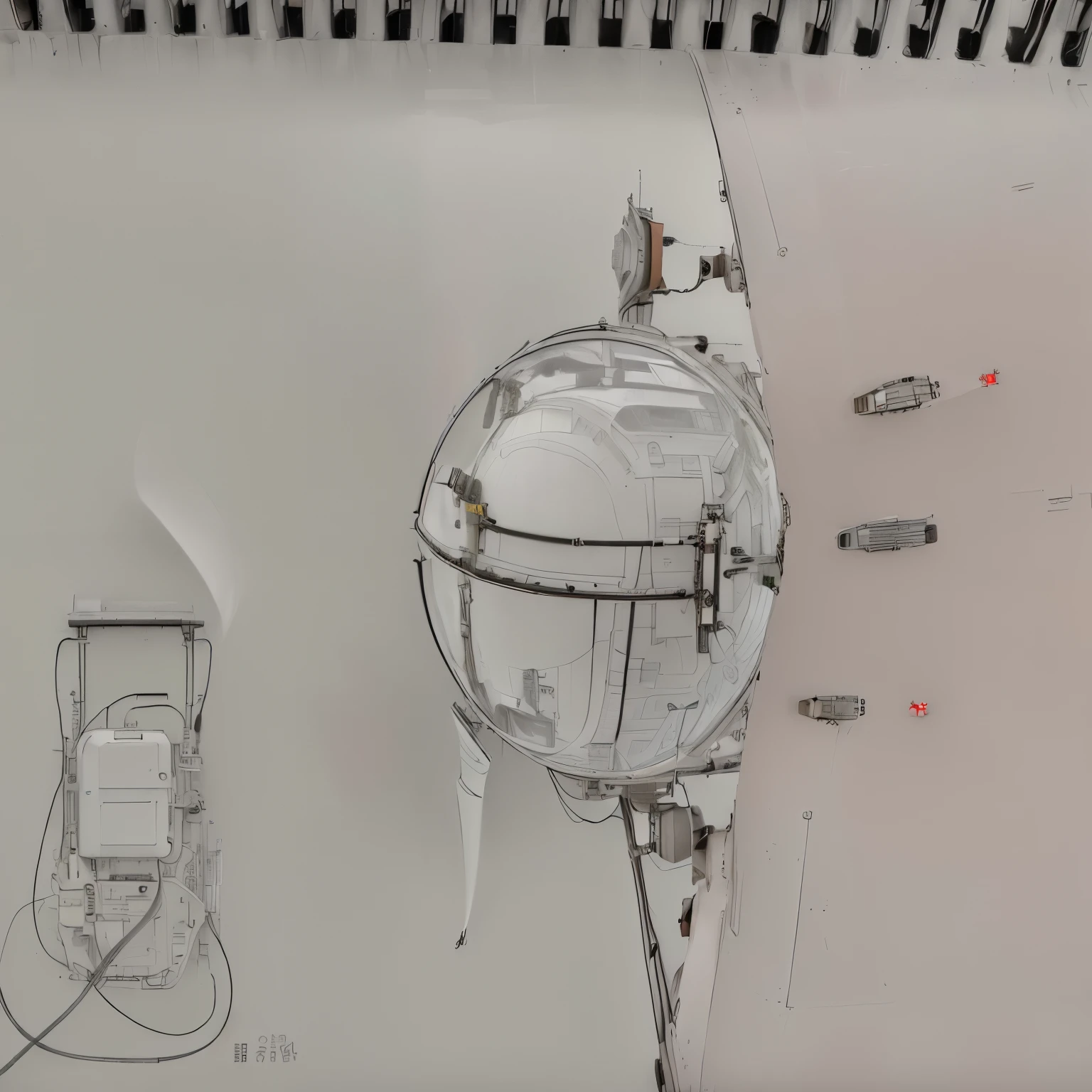 Apple as a prototype,Solar panels as windshield,Mainly red,The engine is below,Wind as kinetic energy,Monet's painting style