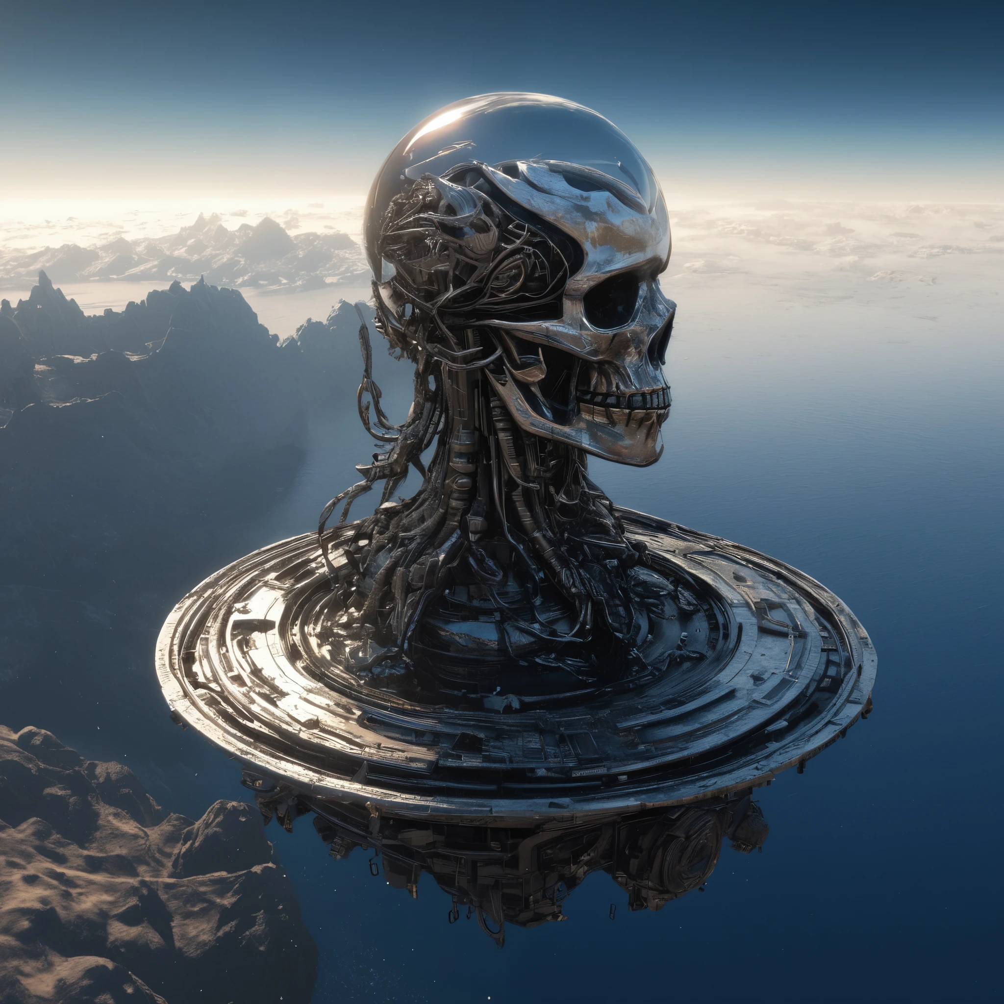 A luxurious island floating in a coffee cup, golden tones, blue sky, reflective surfaces, a road with cars, lightning, against the background of space, Karl Lagerfeld style, charming, victorious, intricate, beautiful, magnificent style of Yossi Kotler, Karl Lagerfeld, golden ratio, cgsociety trends, intricate, epic, artstation trend, from artgerm, K.R. Giger & Beksinski, High detail, Vivid Cinematic character drawings, Ultra-high quality Model, Mika Asai Macro photography, Close-up, Excessive detail, Artstation Trends, Clear Focus, Studio Photography, Complex Details, High detail, Greg Rutkowski, Mika Asai, Macro photography, Close-up, Excessive detail, Artstation Trends, Sharp Focus, Studio photography, Complex details, High detail, Greg Rutkowski