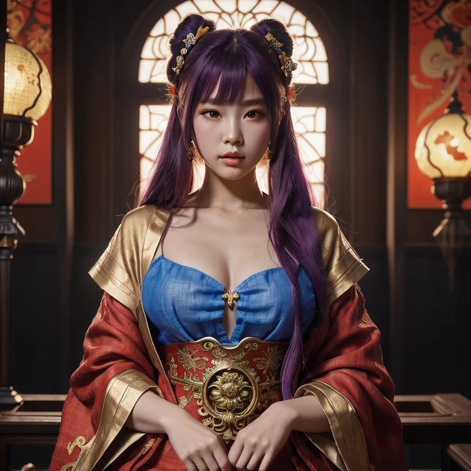 (((Linen cloth heavy)))a close up of a nezha with purple hair wearing a leopard print outfit, artwork in the style of guweiz, detailed digital anime art, 8 k high quality detailed art, fanart best artstation, 2. 5 d cgi anime fantasy artwork, 4 k detail fantasy, portrait knights of zodiac girl, fantasy art style, hyperdetailed fantasy character, 8k portrait render(masterpiece, best quality:1.2), 1girl, solo，anime art of a woman with red hair and a bird in her hand, nezha, fine details. anime. tentacles, queen of the sea mu yanling, inspired by Pu Hua, korean art nouveau anime, onmyoji portrait, nezha : birth of the demon , detailed fanart, anime art nouveau, akira from chinese mythology