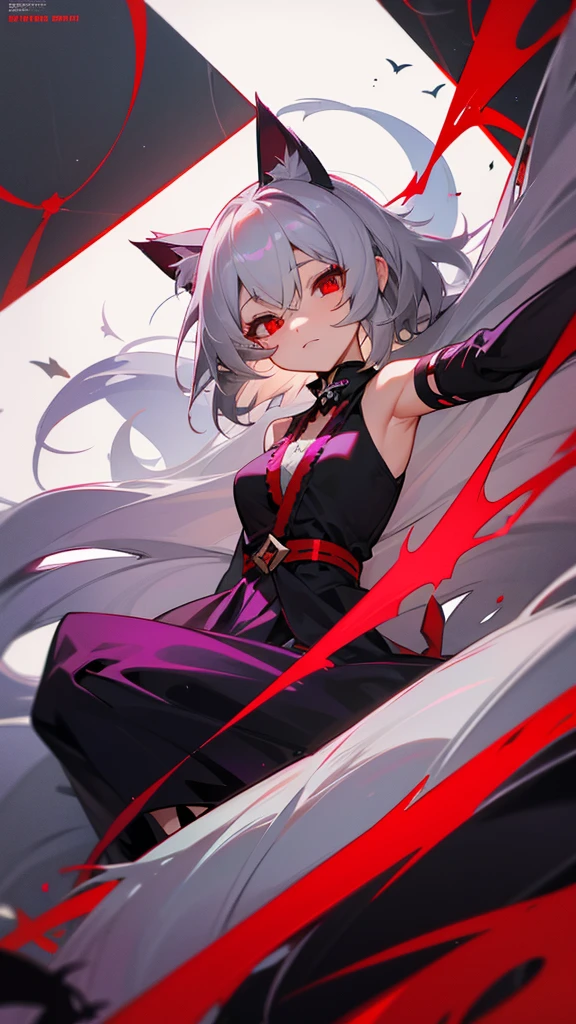 (Best quality: 1.0), (super high res: 1.0), extremely detailed character, detailed Hands, half-dragon girl, horns, scales on the neck, scales on the shoulders, scales on the forearm, scales on the cheek, woman with dragon's tail, extremely detailed hair, short hair, ((white hair)), ((black locks)), extremely detailed eyes, heterochromia, (heterochromia being the right eye white and the left being black), dragon eyes, 2d, anime art, teen, ((full body)), standing, medieval, Rpg