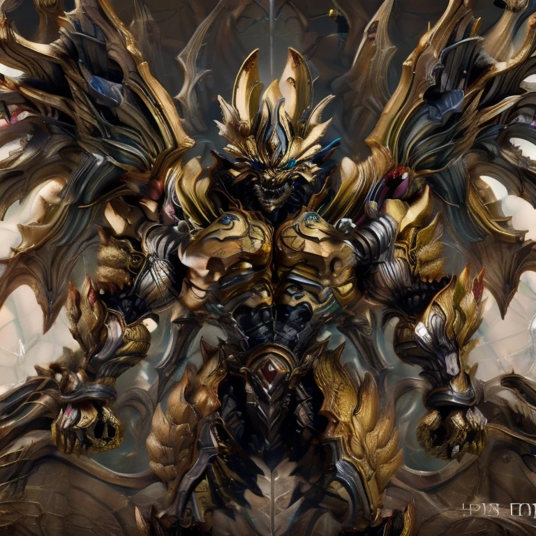 (Pokémon) (Zeraora), (masterpiece, best quality, detailed:1.2), (nj5furry), (medieval armor:1.3) sparkling skin, Vibrant colors, 4K, GOLD armor, Its full plate armor emphasizes the muscles. big muscle (pecs, triceps, traps) unusually developed muscular body, body full of huge muscles. showing off muscles, pectorales enormes. Exaggeratedly huge muscles. Gigachad Muscular, Very muscular, Large pecs, Spread wings, It has wings. have big wings. has 10 large wings. It has large golden wings. The feathers on its wings are detailed and realistic. FULL BODY, giant, huge body, long legs, gigantic, City background, skyscraper, futuristic city, super hero, hero, massive muscles, huge pecs, chiseled abs, huge pectorals, exaggeratedly huge muscles.